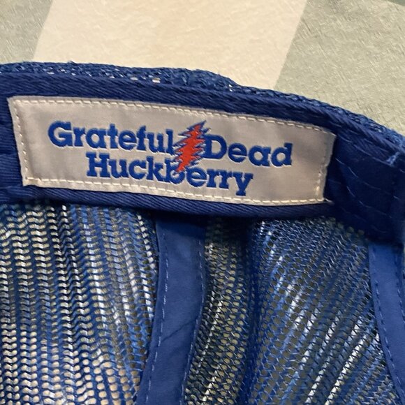 Huckberry x Grateful Dead Baseball Trucker Hat Good Ol' Mesh Snapback Blue Y2K - Picture 9 of 10